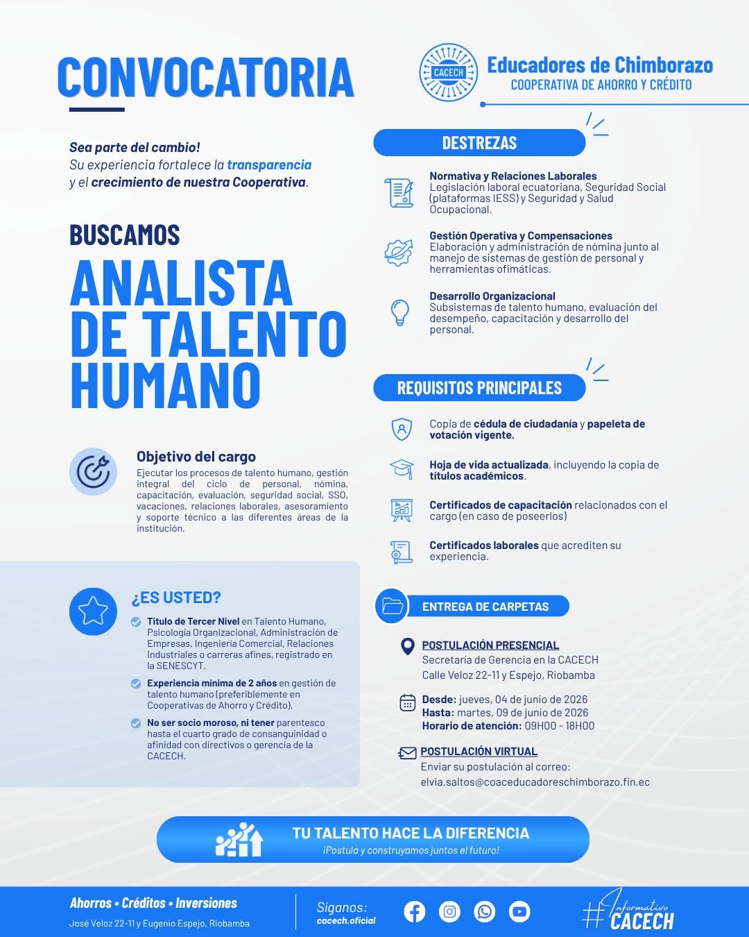 AnalistaTalentoHumano